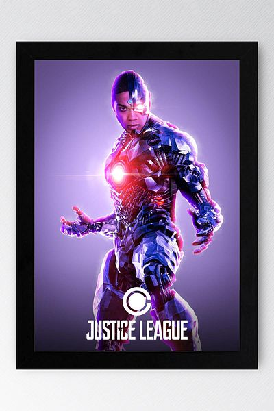 Saturn Pictură înrămată Cyborg din Liga Justiției - Pictură poster din Liga Justiției