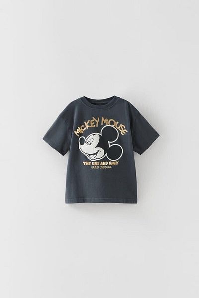 LADİN New Season Boy's Mickey Mouse Black Color Top-bottom Shorts Set