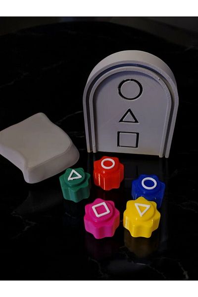 Lades Squid Game Playset Gonggi Pentacle (5 Stones) and Stone Playset