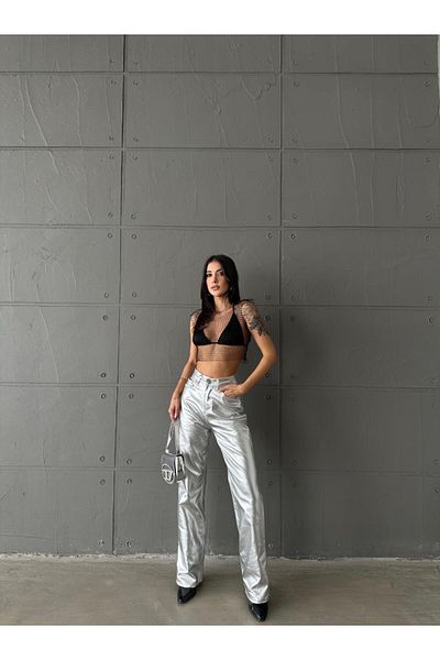 Diviny Metallic Shiny Finish Fit Jeans