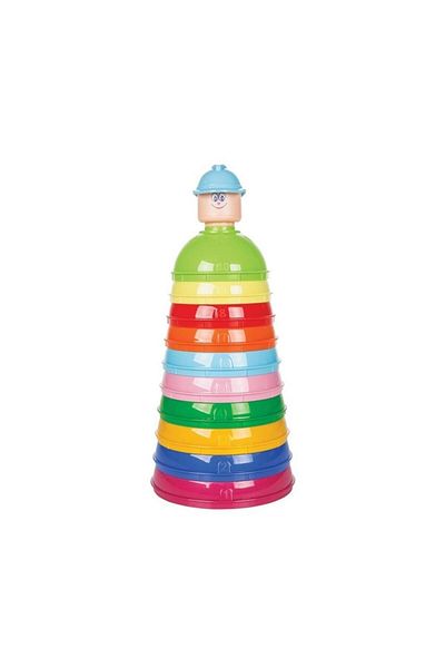 PİLSAN Pilsan Educational Containers 03 264 Educational Toy Containers 10 Pieces Colorful Containers Set