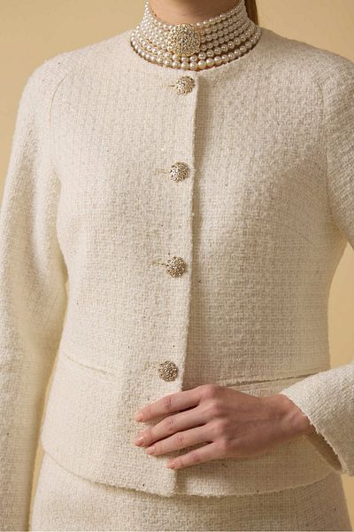 NUR KALAY COLLECTION Jacket Skirt Set