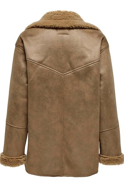 ONLY 15322037 Lva Bonded Collar Coat Cc Otw Γυναικείο παλτό με γούνα εσωτερικά