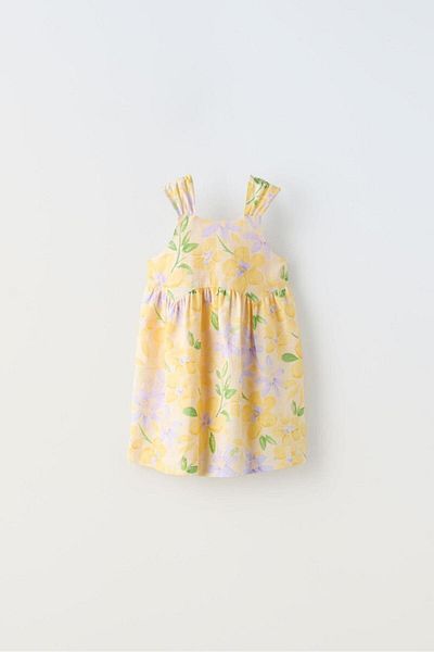 AdaKids Rochie țesută cu flori de sezon nou multicolor