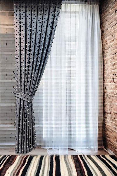 RÜYAPER Pastel Tassel Background Curtain Gray Color - Modern and Joyful Design