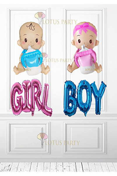 LOTUS PARTY Biberonlu Erkek bebek - Kız Bebek Folyo Balon - Girl - Boy  Folyo...