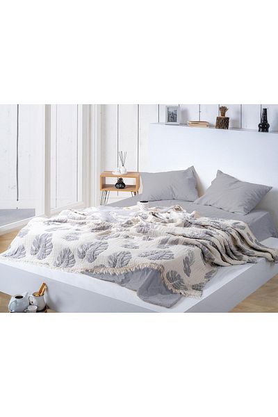Denia Home Textile Muslin 5 Layer Quilt/Double 240X220 cm Leaf
