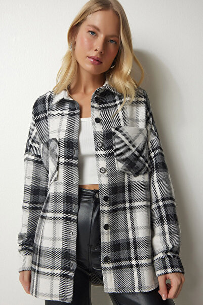 Ottawe Relaxex Fit Rahat Uzun Kollu İki Cepli Düğmeli Sıcak Kışlık Kaşe Overs...