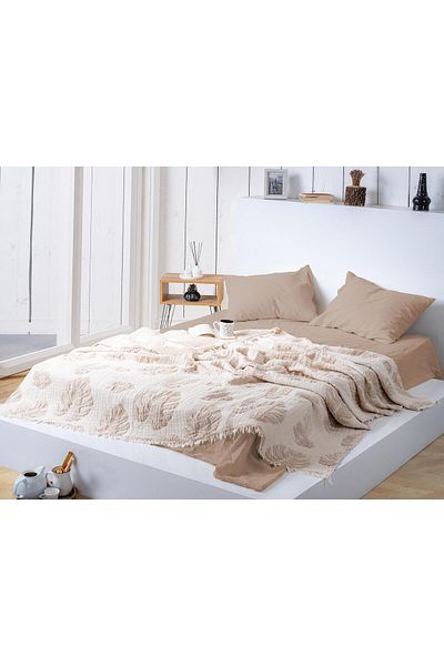 Denia Home Textile Muslin 5 Layer Quilt/Double 240X220 cm Leaf