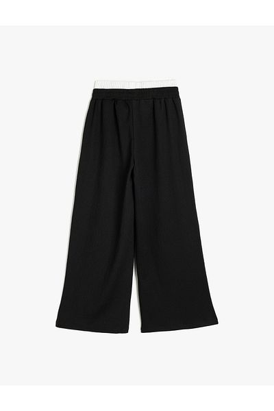 Koton Pantaloni de bază cu buzunare, talie dublă, cu talie elastică