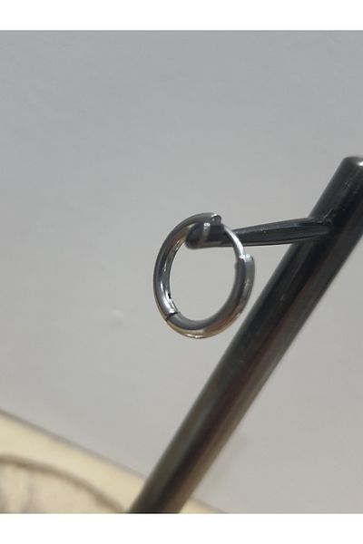 kurukafagift Men's Silver Color Hoop Steel Single Earrings 12mm