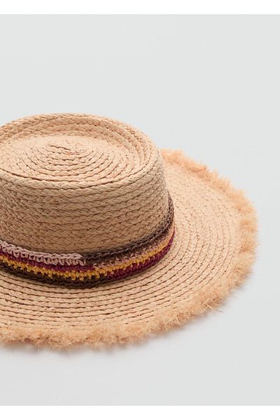 MANGO Woman Knitted Hat with Banth