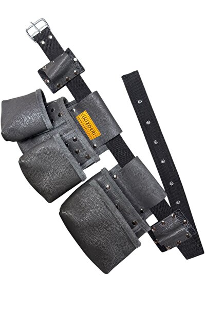 İKİZ DERİ ÜRÜNLERİ ÇOK AMAÇLI BEL TİPİ DERİ ALET ÖNLÜĞÜ GRİ