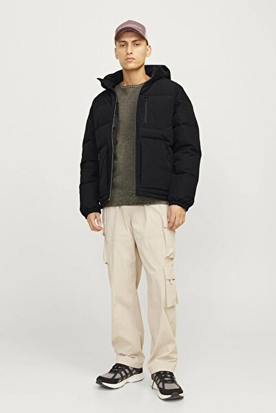 Jack & Jones Jjeotto Puffer Black Men's Coat 12258416