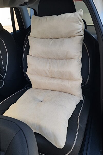 Ralwiarro Beige Color Breathable Car Seat Back Cushion Lumbar Support Sitting...
