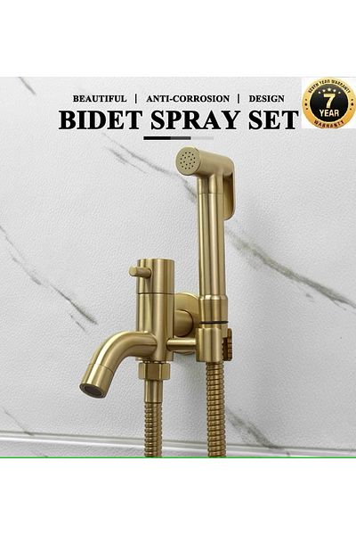 OEM Bathroom Toilet Bidet Tap Spiral Bidet Special Cleaning Matte Gold Imported