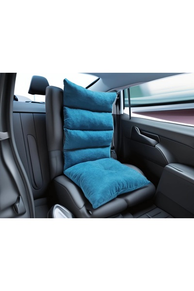 Alzmed Blue Premium Car Seat Back and Seat Cushion 1St Class Upholstery Fabri...