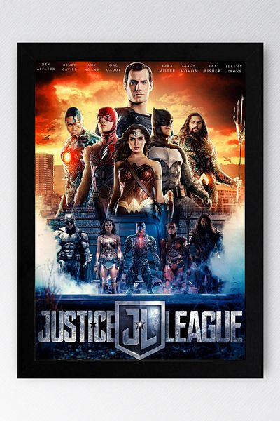 Saturn Pictură înrămată Justice League - Pictură poster film Justice League