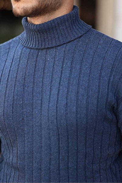 Cosy&Chic Erkek Mavi Triko Kazak