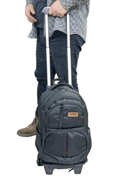 ROWAN ÇANTA حقيبة ظهر مدرسية من روان ذات عجلتين ومرحلتين، مصنوعة من القماش ال...