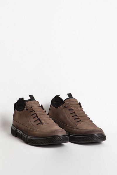 Hammer Jack Ανδρικά Comfort Rubber Laced Casual Παπούτσια από πραγματικό δέρμα Hj 20650m Sand