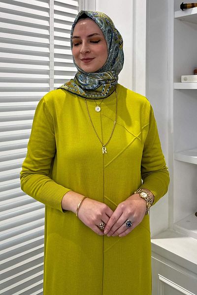 Rabia Şamlı Armağan Πλεκτό Φόρεμα Fat Green