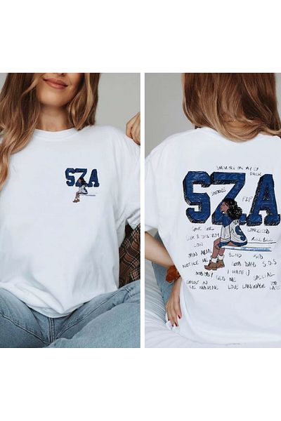 Touz Moda تي شيرت SZA مطبوع للجنسين