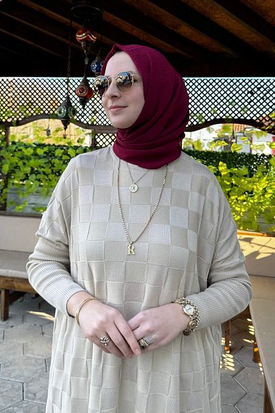 Rabia Şamlı Πλεκτό τουνίκ Stone Color Desire