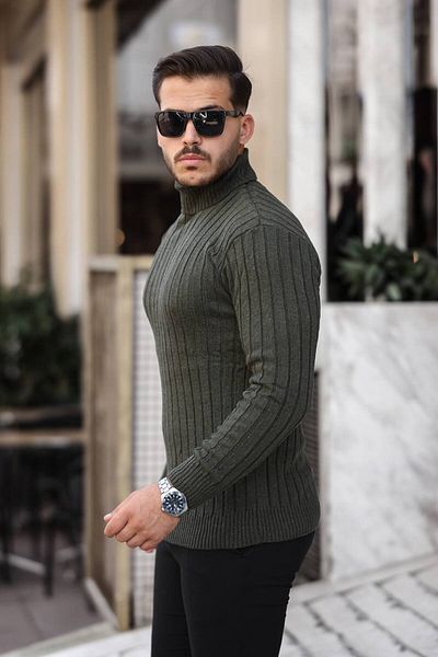 Cosy&Chic МЪЖКИ ЧЕРЕН ПЛЕТЕЕН ПУЛОВЕР