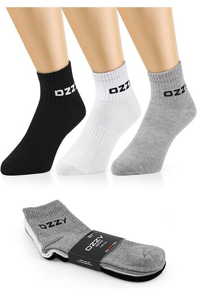 Ozzy Socks 3 чифта къси тенис спортни чорапи различни пакети