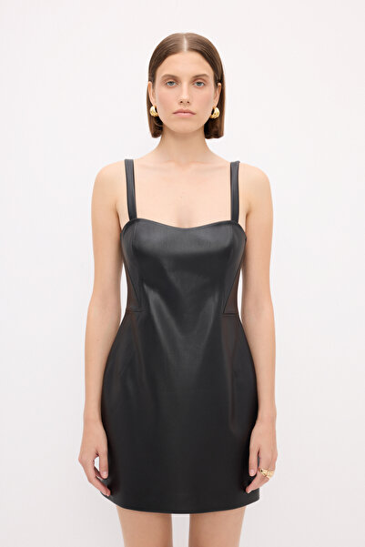 Love My Body Moda Tutkusu Deri Elbise