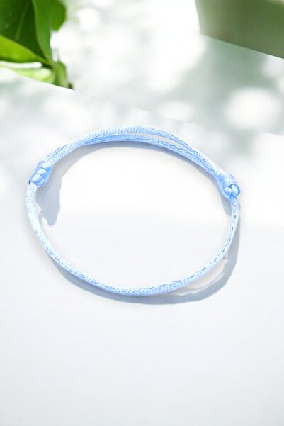 LA TINY AKSESUAR سوار الحظ البسيط القابل للتعديل للجنسين - بيبي بلو فلاش