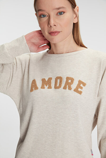 Anıl 11271 Kadın Yeni Sezon Kışlık Pamuklu Uzun Kol Pijama Takımı