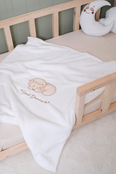 BABYLİM Welsoft 80X100 Unisex Baby Blanket - Double Sided Lamb Pattern
