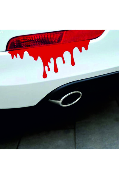 Birim Matbaa Blood Drop Auto Sticker(20X7Cm)