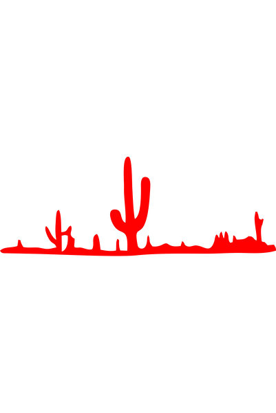 Birim Matbaa Cactus in the Desert Car Sticker(35X13Cm)