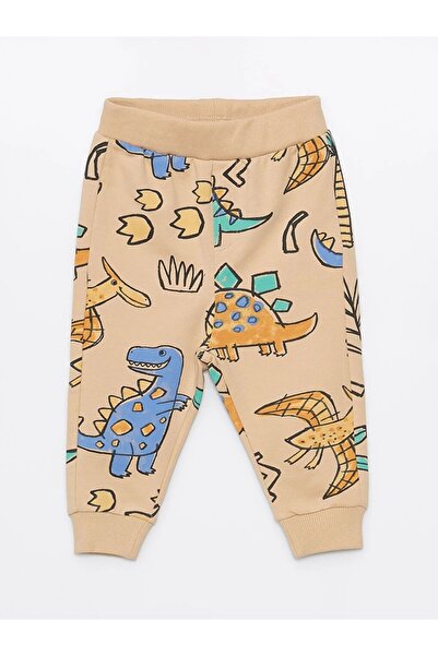 LC Waikiki LCW baba bézs nyakú, hosszú ujjú, nyomott kisfiú pulóver és melegítőnadrág 2 részes szett