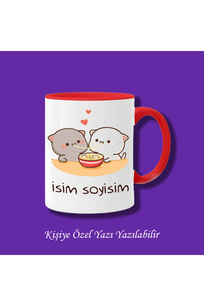 Ceymas Hediyelik Bubu Dudu Tasarımlı Sevgililer ve Eşlere İsim ve Yazı Yazıla...