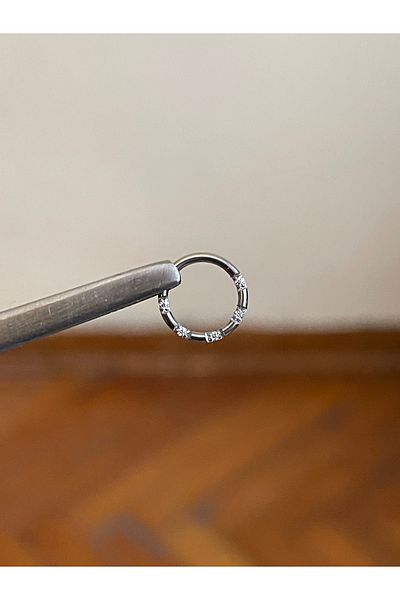 Rupen Kraft 316 L Surgical Steel - Atomic Stone Cartilage Piercing, Rook Orbital Helix Septum