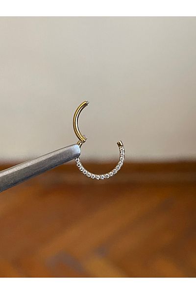 Rupen Kraft 316 L Surgical Steel - Atomic Stone Cartilage Piercing, Rook Orbital Helix Septum