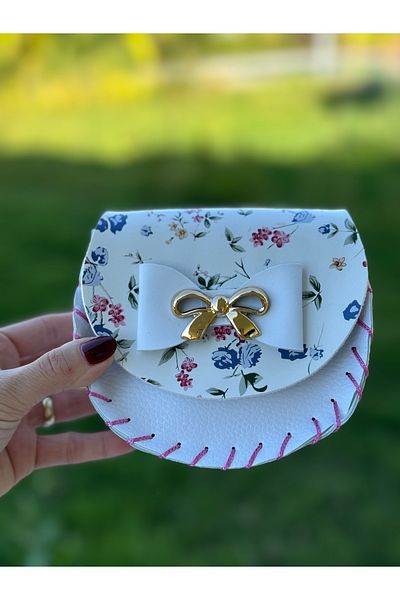 Miliva Colorful Children's Bag with Strap |   Mini Children's Bag |   Colorful Bow Floral Bag |   Children's Arm Bag