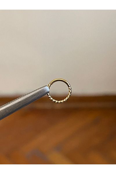 Rupen Kraft 316 L Surgical Steel Twisted Cartilage Piercing Rook Orbital Helix Septum Piercing