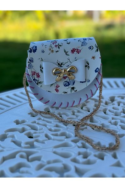 Miliva Colorful Children's Bag with Strap |   Mini Children's Bag |   Colorful Bow Floral Bag |   Children's Arm Bag