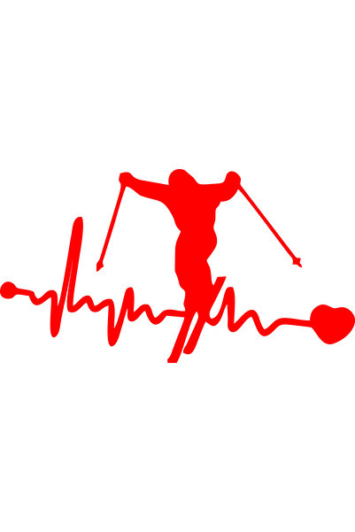 Birim Matbaa Ski Pulse Auto Sticker(17X31 cm)