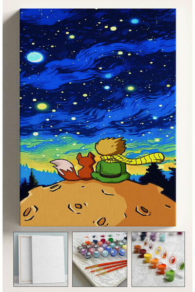 Akihabara Sayılarla Boyama Hobi Seti Çerçeveli Numaralı Tuval Fırça Boya Dahi...