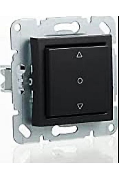 VİKO Linnera Life Night Black One Button Blinds Control Switch