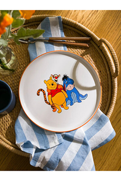 LC Waikiki LCW Karışık Winnie The Pooh Baskılı Seramik Pasta Tabağı 22 Cm