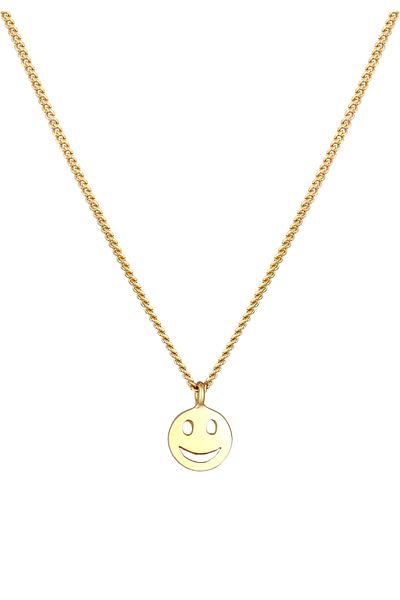 ELLI Necklace Ladies Platelet With Smiling Face 925 Sterling Silver