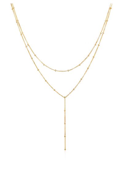 ELLI Necklace Ladies Y-chain Layer Balls In 925 Sterling Silver