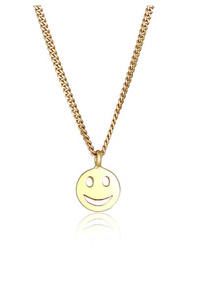 ELLI Necklace Ladies Platelet With Smiling Face 925 Sterling Silver
